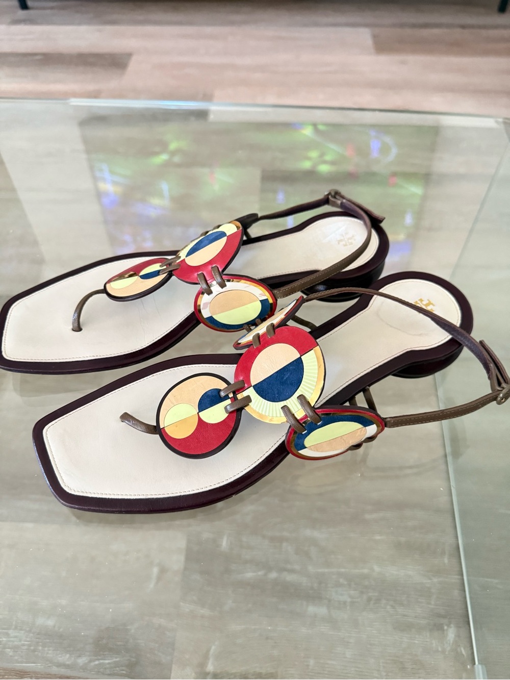 TORY BURCH ‘Marquetry Disk Sandal’ - Picture 3 of 6